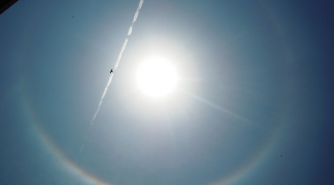 Halo around the Sun in Patna